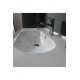 ModeraSink Yarı Gömme Etajerli Seramik Lavabo – 80x45 cm, Beyaz