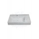 ModeraComfort Etajerli Duvara Monte & Mobilya Uyumlu Seramik Lavabo – 65x38 cm, Beyaz