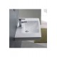ModeraComfort Etajerli Duvara Monte & Mobilya Uyumlu Seramik Lavabo – 65x38 cm, Beyaz