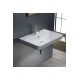 ModeraFit Armatür Delikli Duvara Monte & Mobilya Uyumlu Seramik Lavabo – 60x48 cm, Beyaz