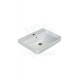 ModeraFit Armatür Delikli Duvara Monte & Mobilya Uyumlu Seramik Lavabo – 60x48 cm, Beyaz