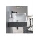 ModeraMax Etajerli Duvara Monte & Tezgah Üstü Armatür Delikli Seramik Lavabo – 75x47 cm, Beyaz