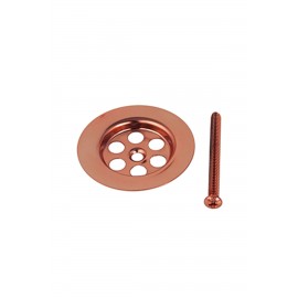 RoseFlow Lavabo Süzgeci & Alt Borusu Seti – Rose Gold Bakır, Paslanmaz