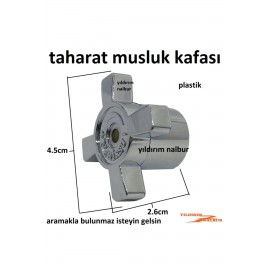 4 Adet Taharat Musluk Kafası Boş Kapak Taharet Musluk Volanı Plastik