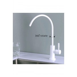 AquaPure Mat Beyaz Arıtma Musluğu – 360° Döner Başlık, Su Tasarruflu