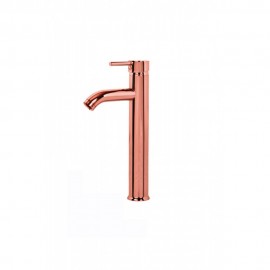 ElegantRose Uzun Ağızlı Rose Gold Çanak Lavabo Bataryası – Su Tasarruflu Pirinç Gövde