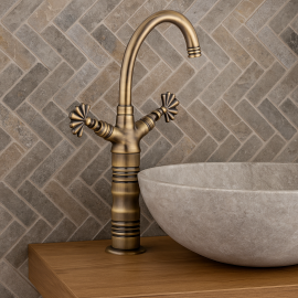 Tavroz360 Antik Eskitme Çanak Batarya – Eskitme Renk, 360° Dönüşlü Boru