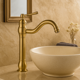 ClassicLine Döner Borulu Antik Eskitme Çanak Lavabo Bataryası